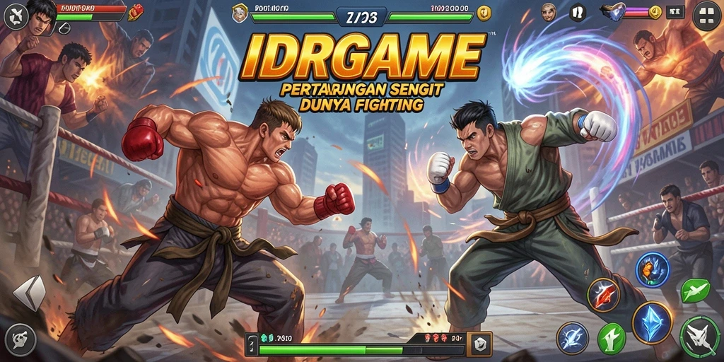 Gameplay Fighting yang intens dan seru dalam IDRGAME.