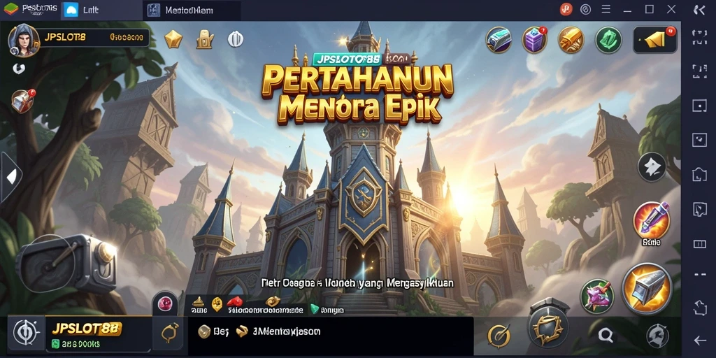 Gameplay Tower Defense seru di JPSLOT88 dengan strategi menara yang menggugah.