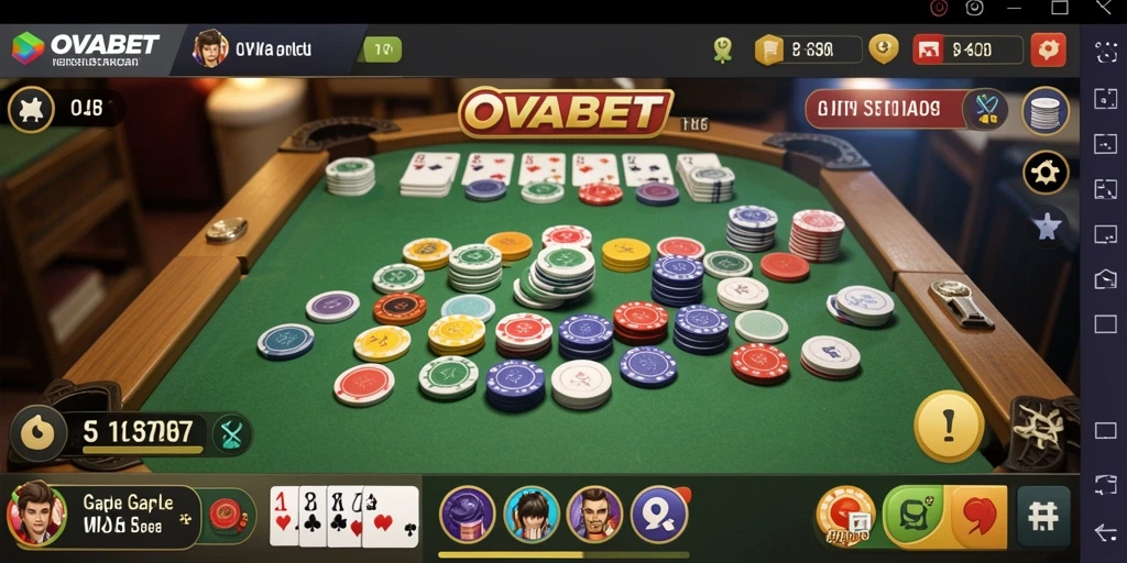 Screenshot gameplay Gaple di OVABET yang seru dan interaktif.