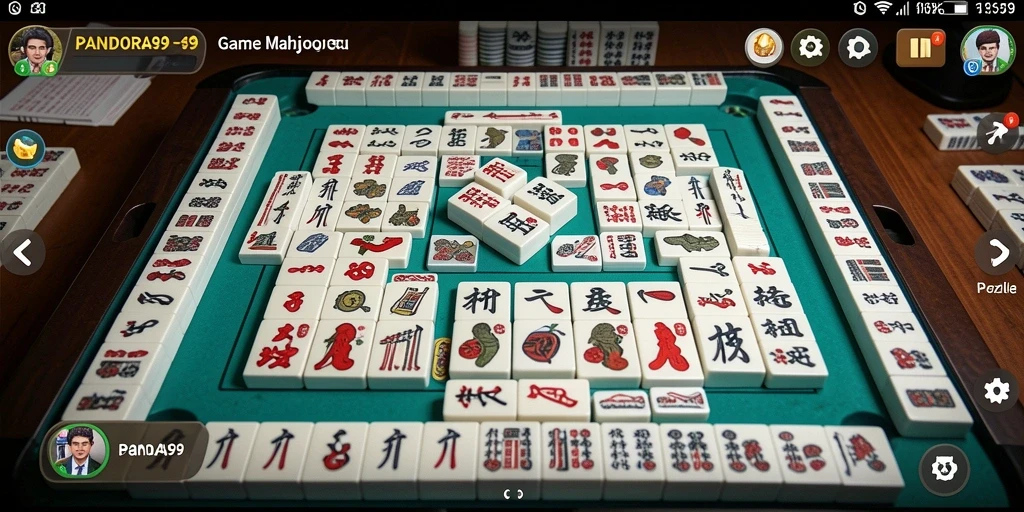 Screenshot utama PANDORA99 menampilkan momen seru saat menghapus ubin Mahjong.