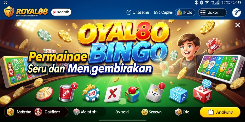 Tampilan gameplay Bingo yang seru dan interaktif di ROYAL88.