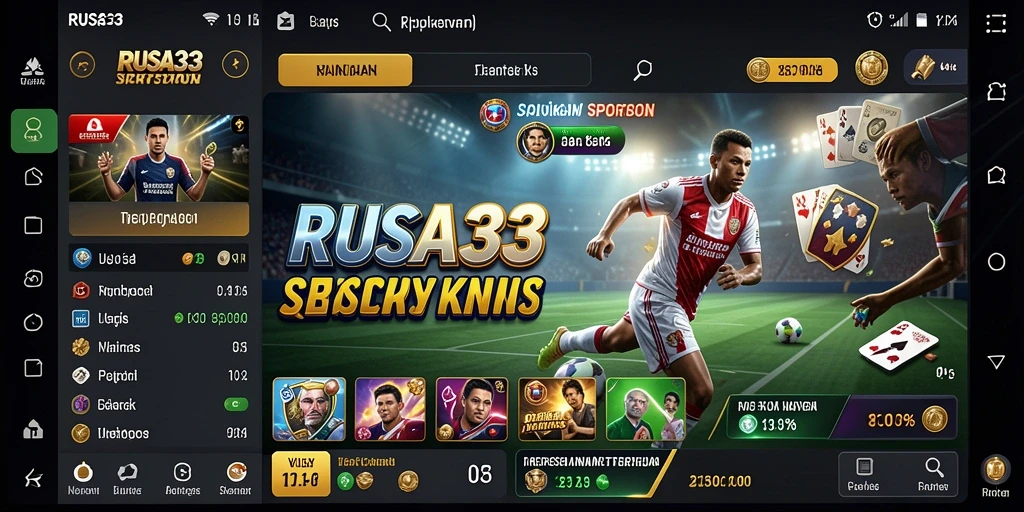 Screenshot utama RUSA33 menampilkan antarmuka taruhan yang menarik.