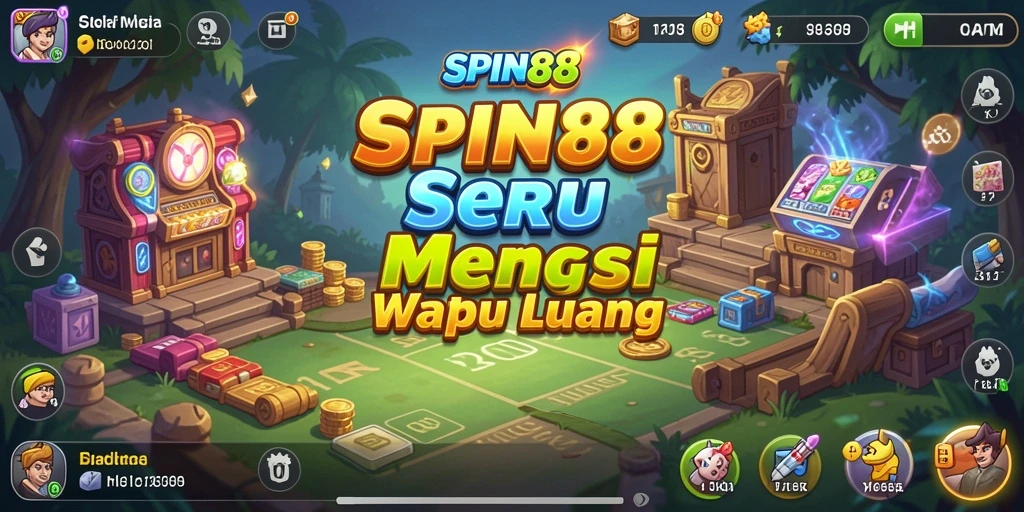 Tampilan gameplay SPIN88 yang seru dan penuh warna.