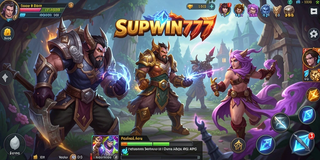 Tampilan gameplay menegangkan dalam <strong>SUPWIN777</strong>, saat karakter bertarung melawan monster.</strong>