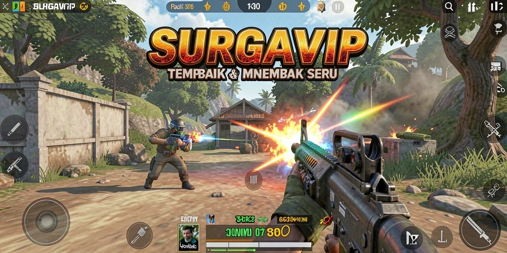 Tampilan gameplay seru dari SURGAVIP yang penuh aksi.