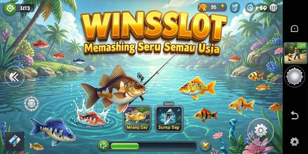 Tangkapan ikan dalam permainan memancing yang menarik di WINSLOT.